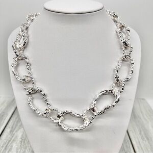 314. Park Lane Mystique Silver Chunky Link Necklace